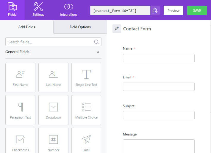 Contact Form Field
