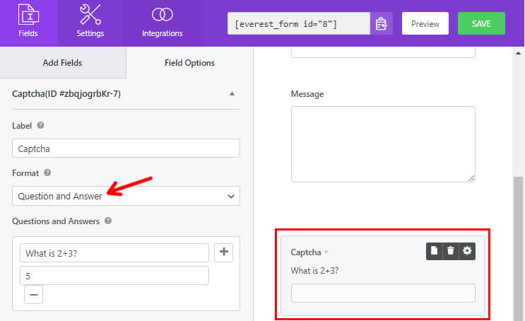 Format Question And Answer