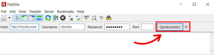 Quickconnect Button on Filezilla