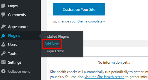 Add Plugins Option