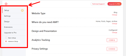 advance-amp-setup on how to implement AMP in WordPress
