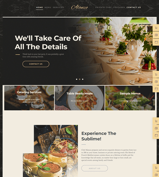 Alanzo Catering Theme