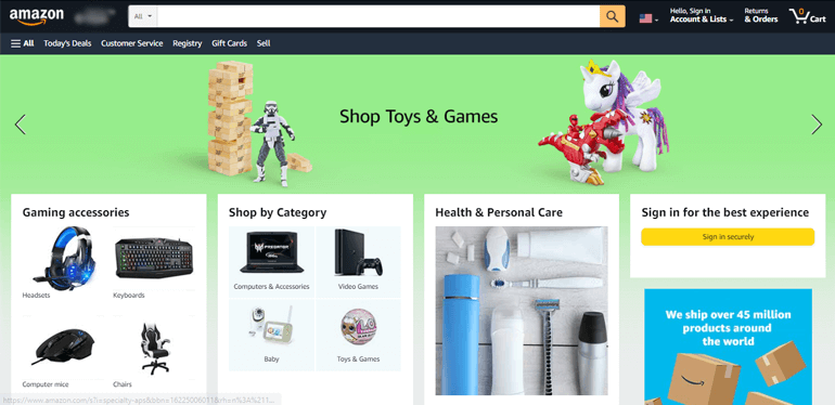 Amazon Homepage