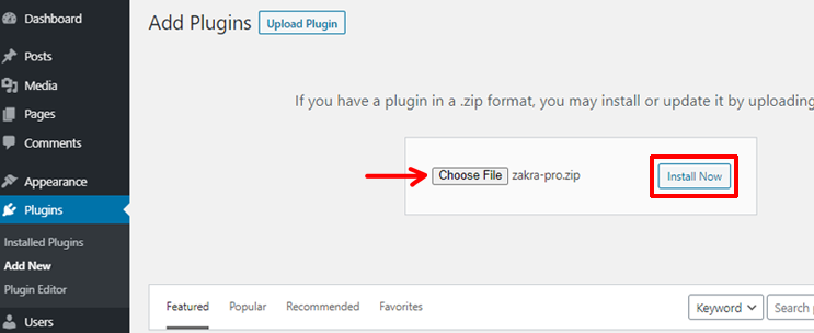 Choose Plugin File