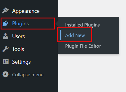 Click on Add New Plugins