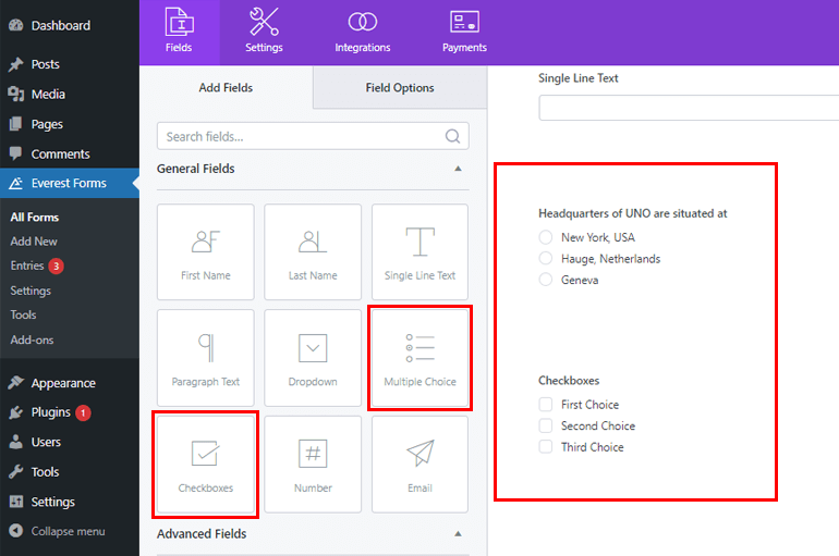 Customize Quiz Question