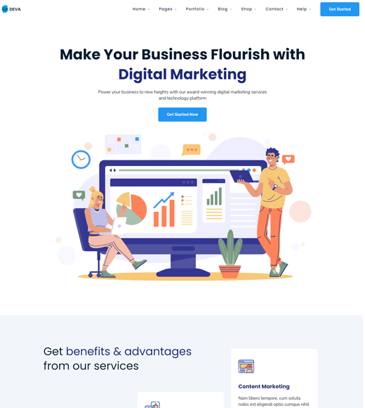 Deva Digital Marketing Theme