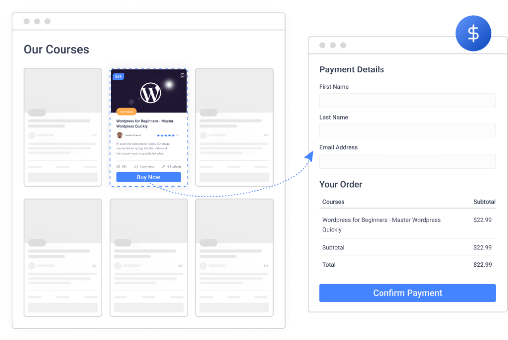 Masteriyo Built-in Order System