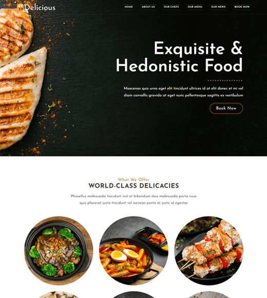 OceanWP Catering Theme