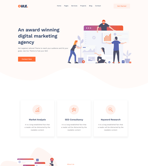 Oule Digital Marketing WordPress Template