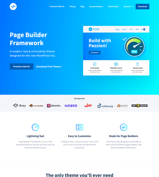 Page Builder Framework Theme 