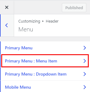 Primary Menu