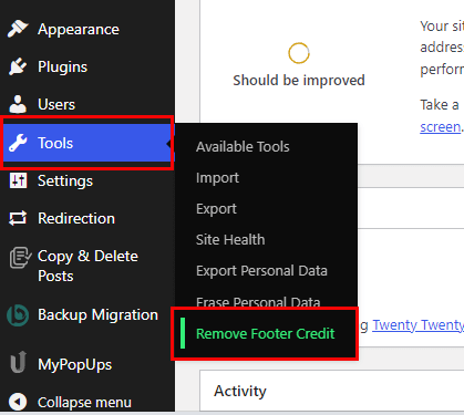 Tools Navigation